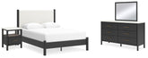 Cadmori Queen Panel Bed, Dresser, Mirror and Nightstand